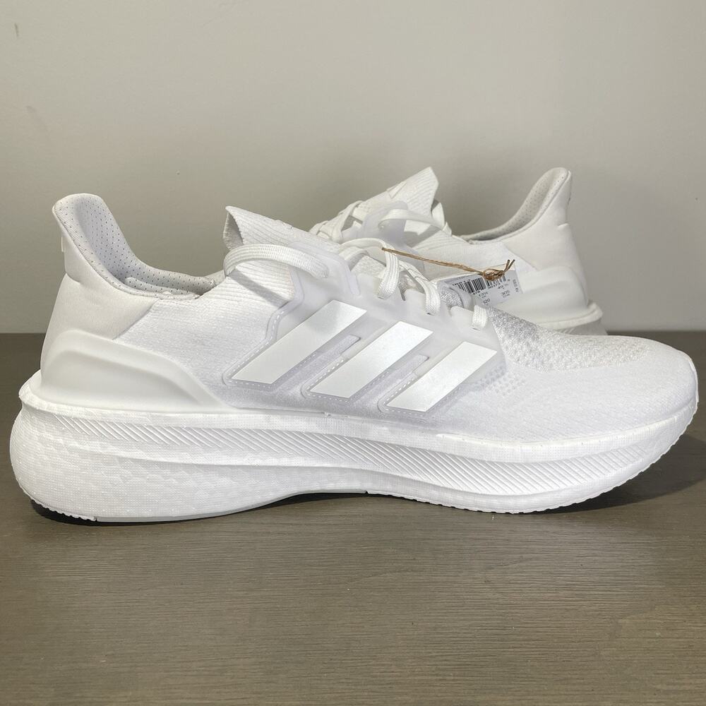 Adidas Mens Size 14 Shoes NEW Ultraboost 5 Running Triple White ID8813 - Picture 9 of 10